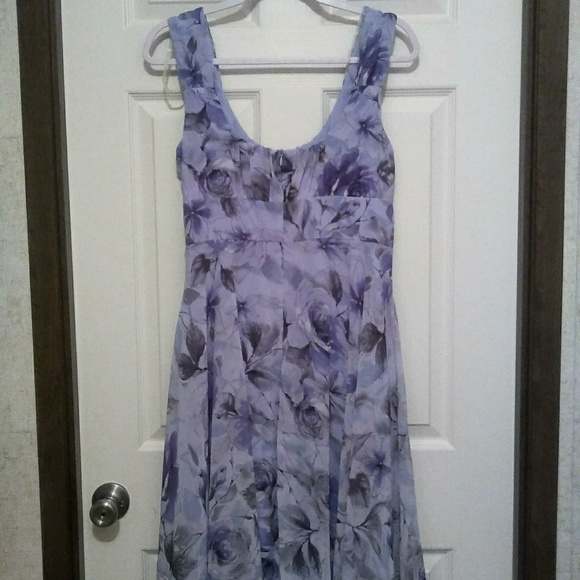 Dress Barn Dresses Blue Rose Floral Midi Dress Poshmark